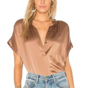 Vince | 100% silk popover oversized blouse
